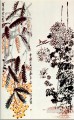 Tinta china antigua de crisantemo y níspero Qi Baishi